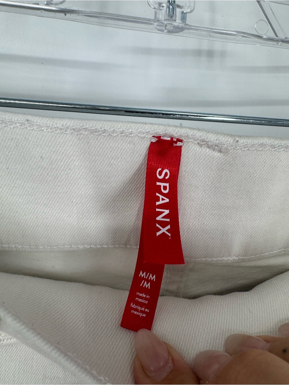 SPANX White Pull-On Wide Leg Denim Pants Size Medium - Picture 6 of 10